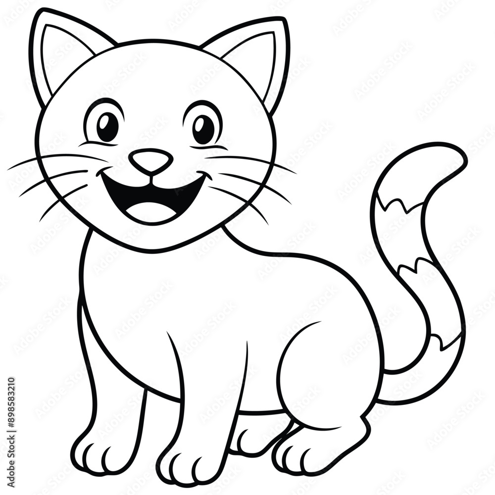 Cat silhouette with white background Cat silhouette with white background