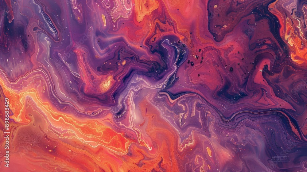 Obraz premium Abstract background showing colorful acrylic paint mixing together
