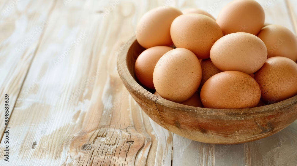 Brown eggs in carton on white background Brown eggs in carton on white background