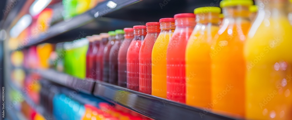 close up healthy fresh fruits and vegetable juice at supermarket shelves close up healthy fresh fruits and vegetable juice at supermarket shelves