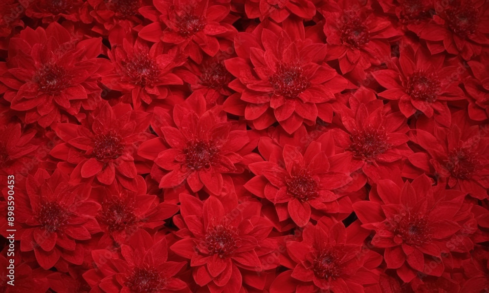 close-up of a large number of red flowers. close-up of a large number of red flowers.