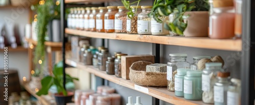 Wallpaper Mural sustainable theme local shop selling organic cosmetic,  beauty product made from natural and organic ingredients Torontodigital.ca