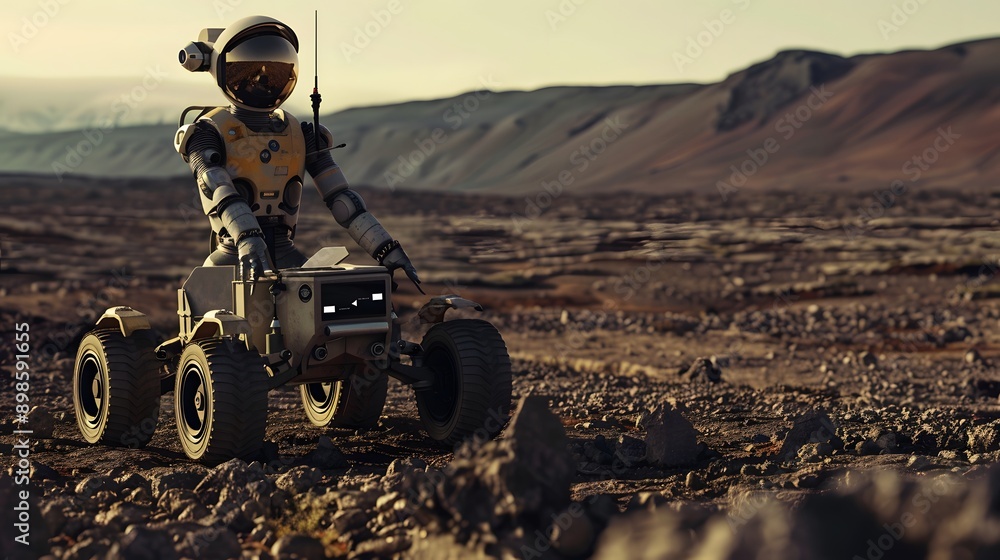 Space Exploration Robot: A robot exploring the surface of Mars, collecting samples and transmitting data back to Earth.
Space Exploration Robot: A robot exploring the surface of Mars, collecting samples and transmitting data back to Earth.
