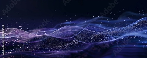 Abstract digital waves in shades of blue and purple.