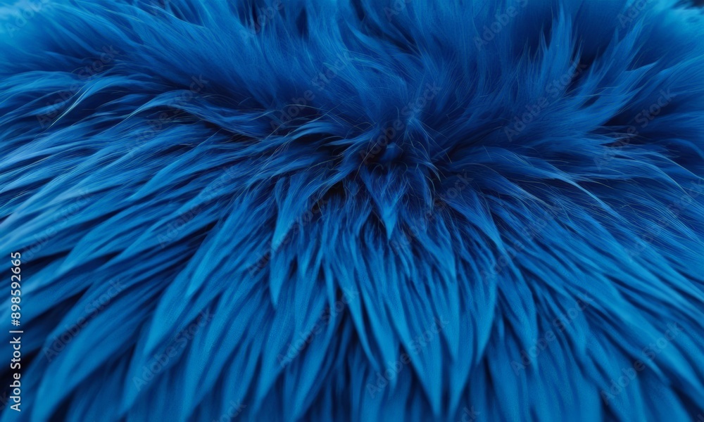 Obraz premium close-up of a fluffy, blue-colored surface with a fuzzy texture.