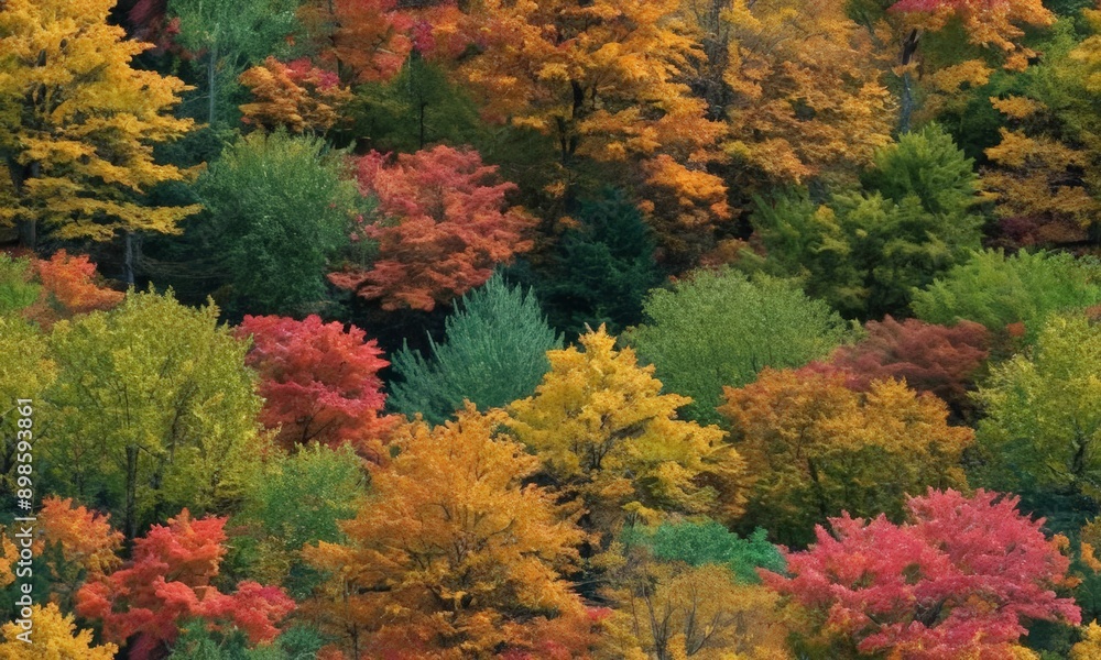 blurred photograph of a forest with trees displaying autumn colors. blurred photograph of a forest with trees displaying autumn colors.