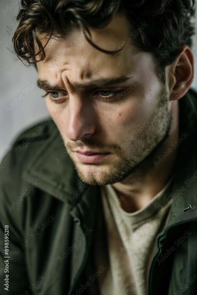 portrait of a sad, upset, depressed man portrait of a sad, upset, depressed man