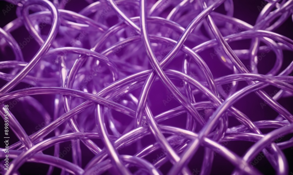 close-up view of a complex arrangement of purple metal wires or tubes, creating an intricate and visually striking pattern. close-up view of a complex arrangement of purple metal wires or tubes, creating an intricate and visually striking pattern.
