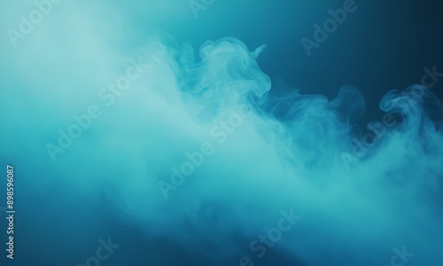 close-up of a cloud of smoke or fog, with a gradient of blue and white colors. © Nipon