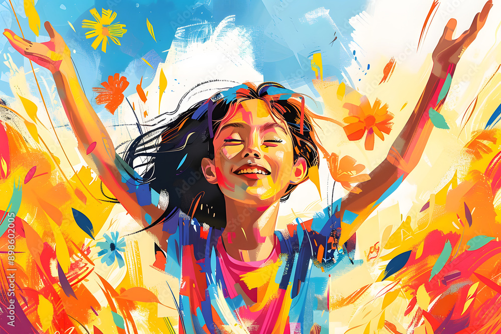 Celebrating International Youth Day. Happy Young person background illustration. Celebrating International Youth Day. Happy Young person background illustration.
