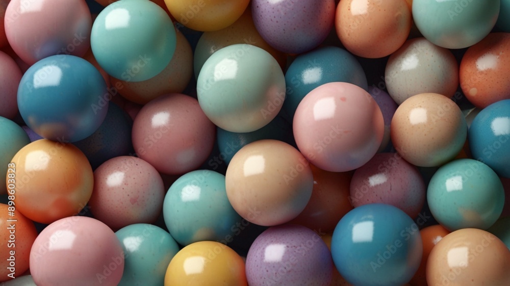 Geometric shapes: Pastel spheres abstract background Geometric shapes: Pastel spheres abstract background