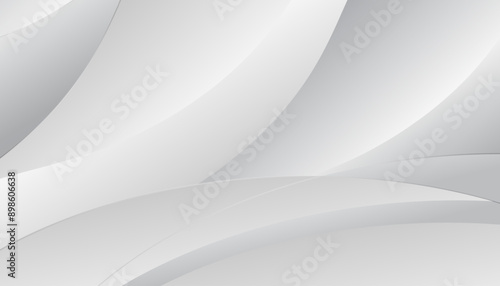Wallpaper Mural Abstract white and grey background with dynamic waves Torontodigital.ca