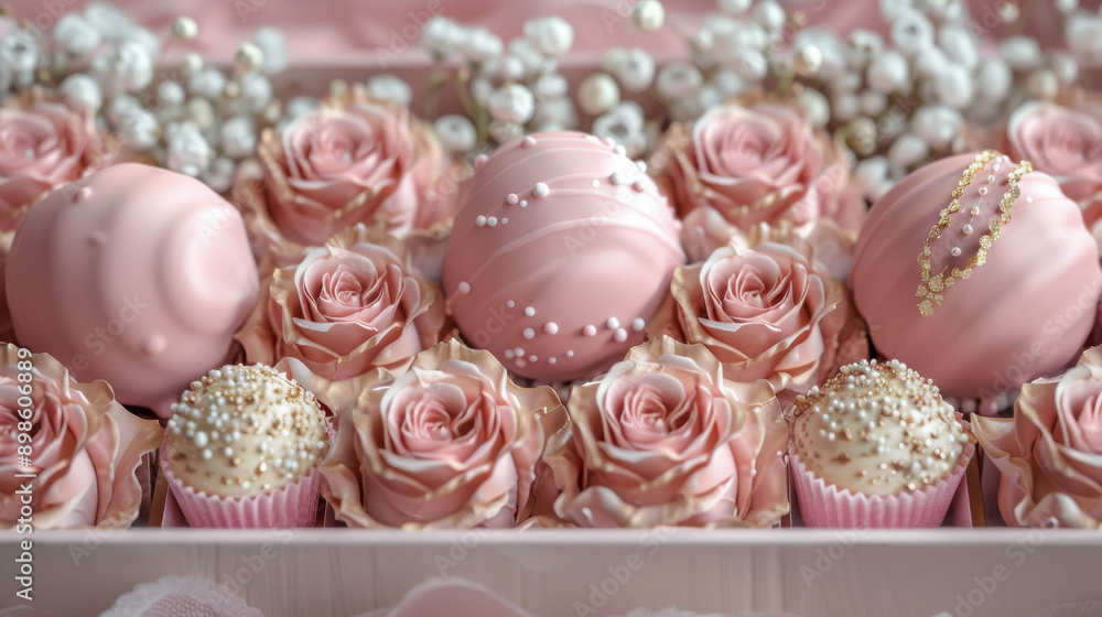 Elegant gift box featuring luxurious pink chocolates and delicate pink roses, perfect for romantic or special occasions.
Elegant gift box featuring luxurious pink chocolates and delicate pink roses, perfect for romantic or special occasions.