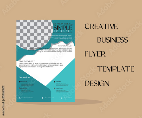 This is a Creative Business Flyer Template. Meticulously designed, it blends artistic ingenuity with strategic layout, ensuring a captivating promotional tool. Versatile 