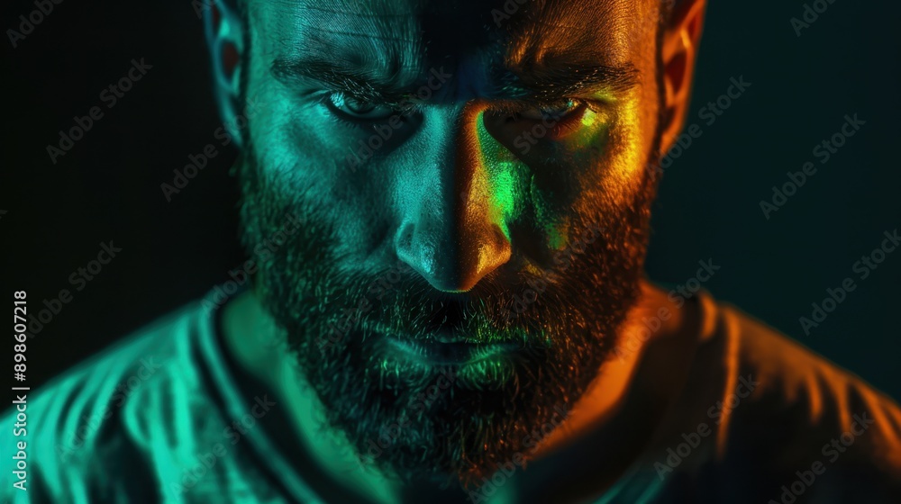 The intense bearded male The intense bearded male