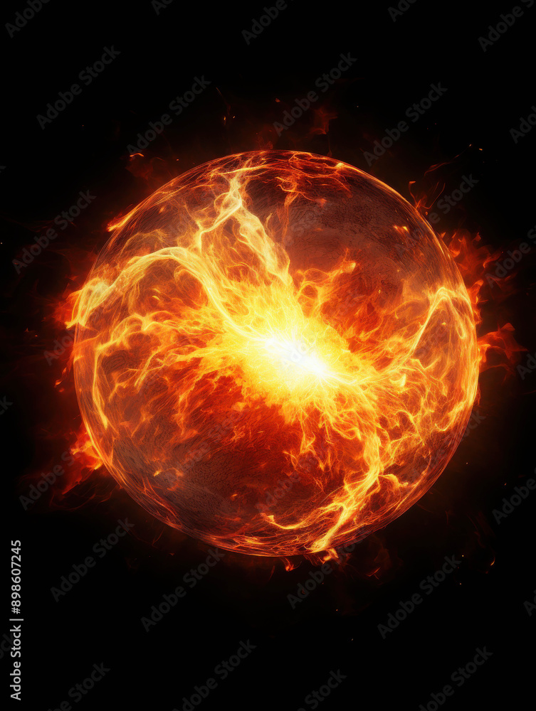 The Fiery Orb of Incandescent Flames Swirling in a Dance of Eternal Energy and Radiance The Fiery Orb of Incandescent Flames Swirling in a Dance of Eternal Energy and Radiance