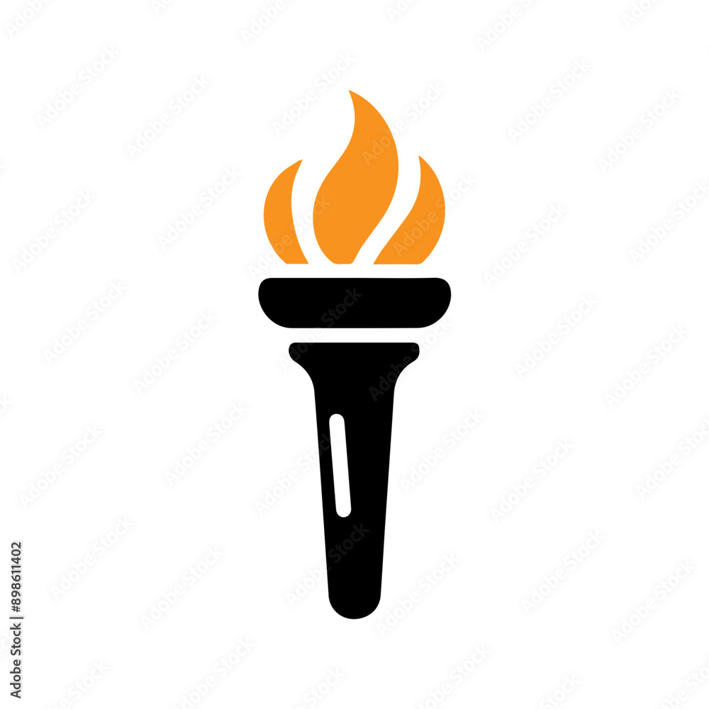 olympic torch icon vector flat design olympic torch icon vector flat design