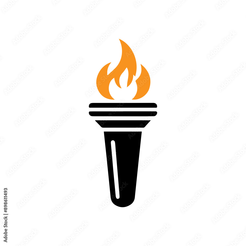 olympic torch icon vector flat design olympic torch icon vector flat design