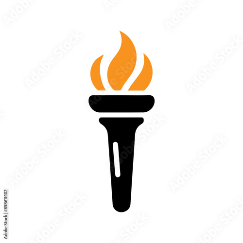 olympic torch icon vector flat design