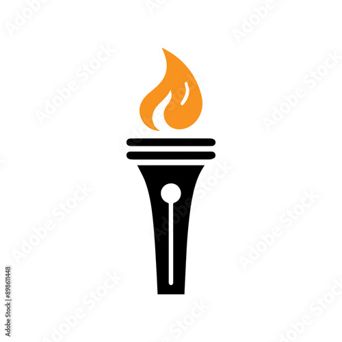 olympic torch icon vector flat design