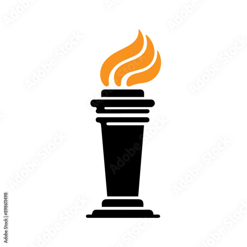 olympic torch icon vector flat design