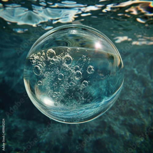 Ethereal Underwater Bubble Sphere