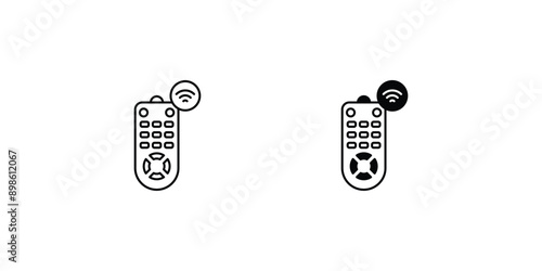 remote control set icon with white background vector stock illustration