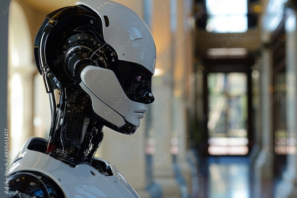 robot cyborg face head advanced artificial intelligence future robot cyborg face head advanced artificial intelligence future
