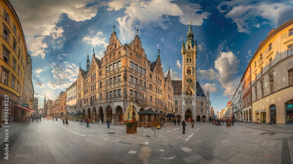 Fototapeta premium Old Town Hall at Marienplatz Square in Munich, Germany 