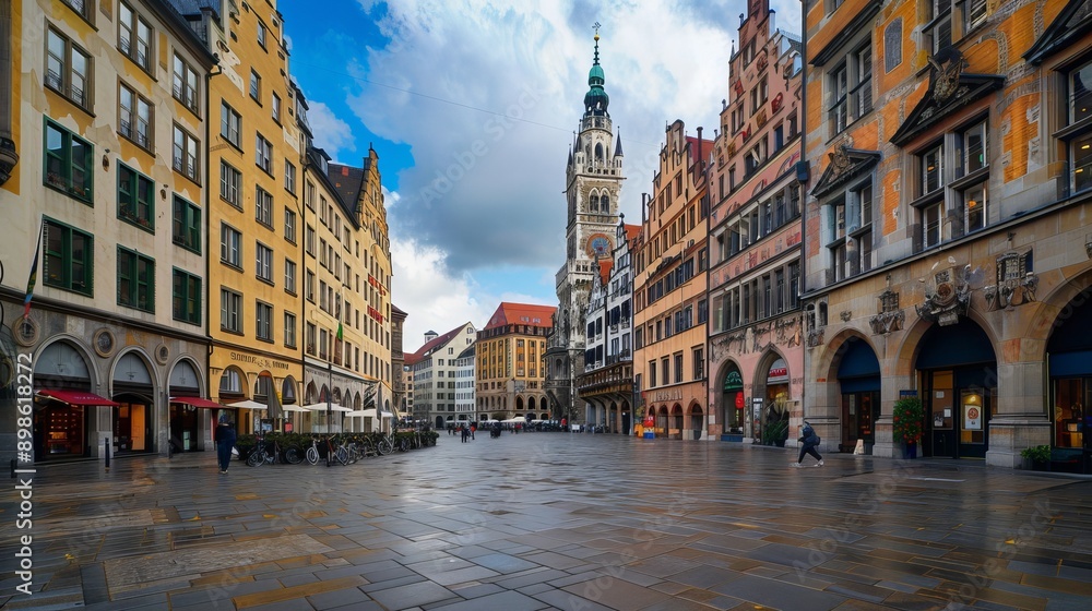 Fototapeta premium Old Town Hall at Marienplatz Square in Munich, Germany 