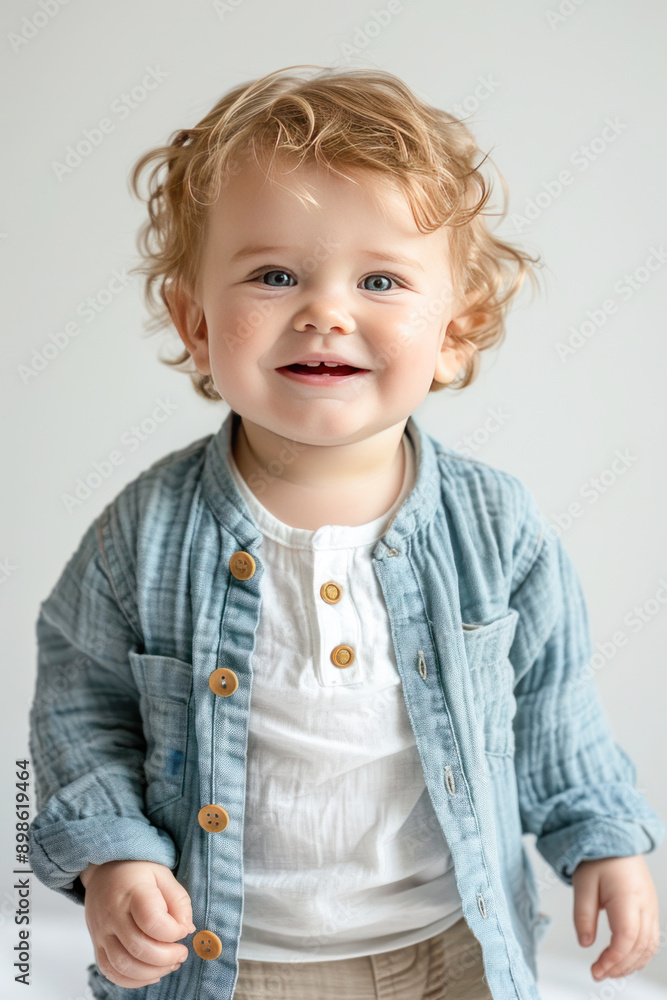 little baby smiling on white background little baby smiling on white background