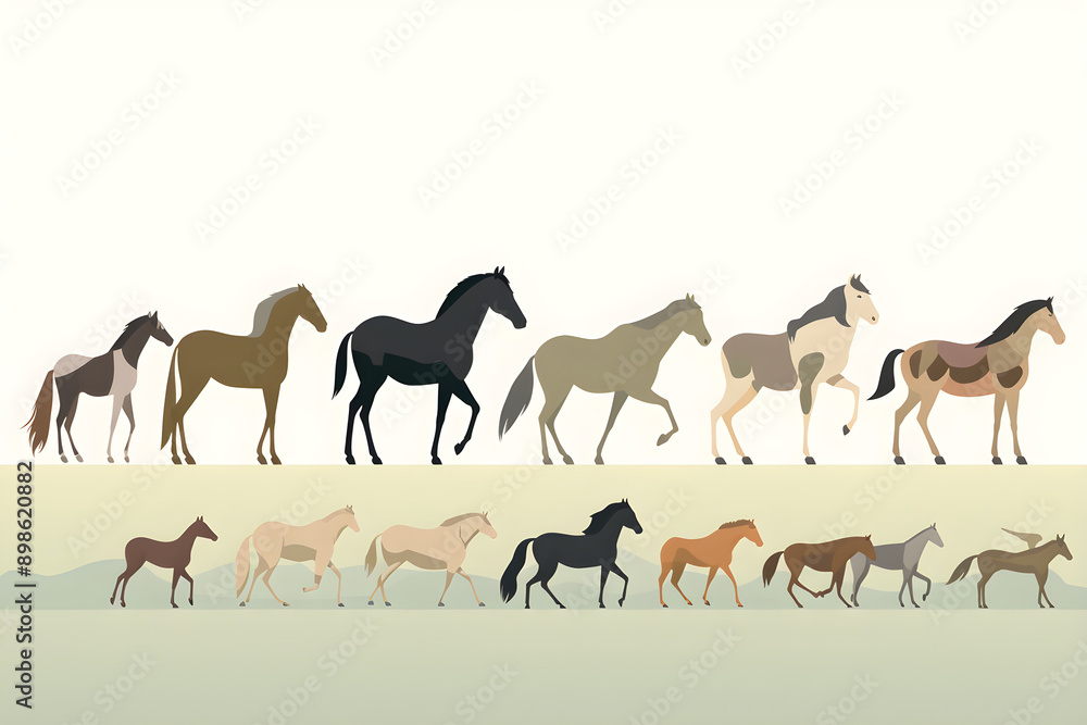 A Visual Depiction of Horse Evolution from Prehistoric to Modern Times A Visual Depiction of Horse Evolution from Prehistoric to Modern Times