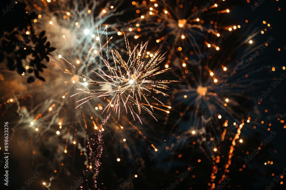 Obraz premium fireworks lighting up the night