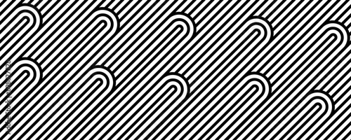 Seamless pattern with twisted lines, vector linear tiling background, stripy weaving, optical maze, twisted stripes.