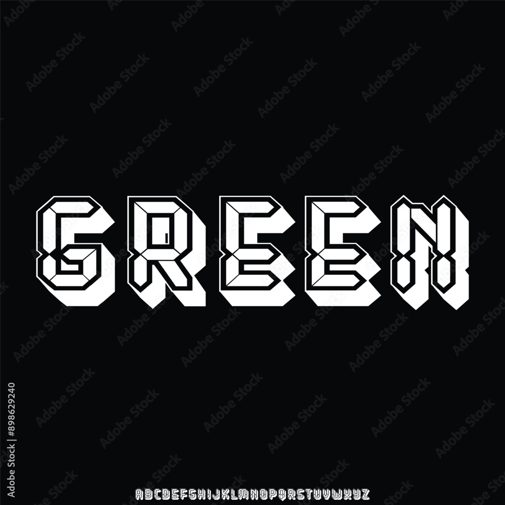 display unique font alphabet font vector display unique font alphabet font vector