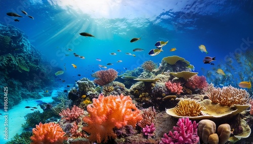 Wallpaper Mural Un vibrante ecosistema submarino lleno de corales coloridos Torontodigital.ca