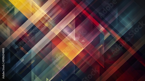 Three dimensional composition of abstract background with transparent effects