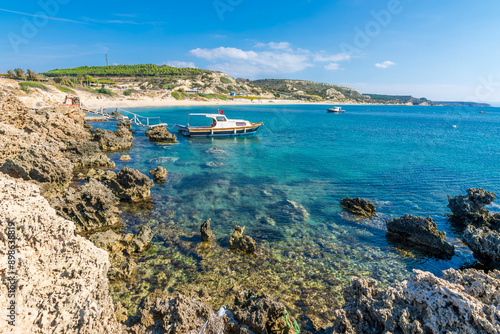 Fototapeta Naklejka Na Ścianę i Meble -  Ayazma Beach in Bozcaada Island of Turkey
