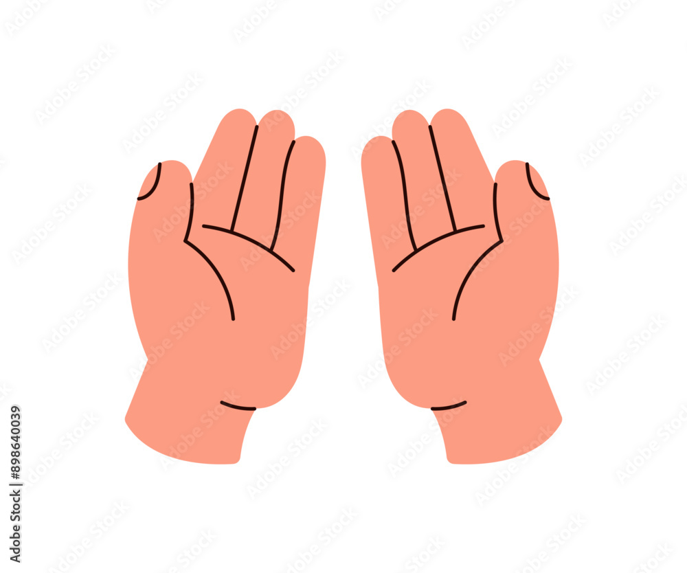 Two hands, giving, lending hand, reaching for help, care and support, two arms, volunteer, hand giving, open and greeting palms, supportive friend assistance flat vector illustration. Two hands, giving, lending hand, reaching for help, care and support, two arms, volunteer, hand giving, open and greeting palms, supportive friend assistance flat vector illustration.