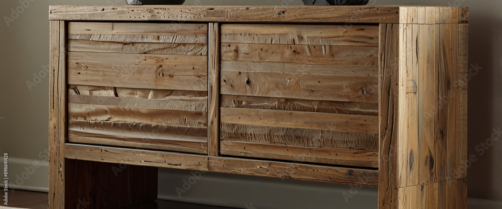 Transform your space with a unique furniture piece made from rough, weathered hardwood, showcasing a stunning horizontal grain Transform your space with a unique furniture piece made from rough, weathered hardwood, showcasing a stunning horizontal grain