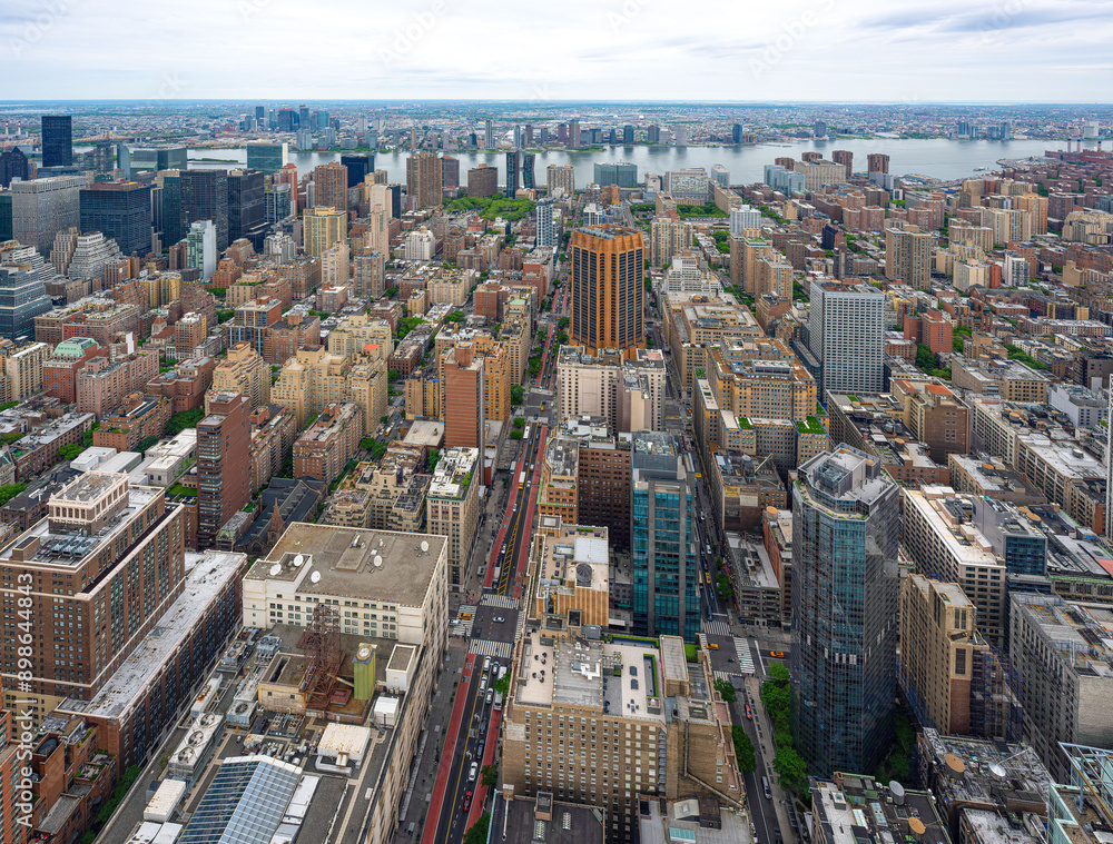 Fototapeta premium Aerial view from Empire State Building, New York and its skyscrapers