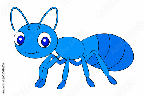 Detailed vector illustration of an ant, ideal for educational materials, nature-themed projects, insect studies, and children's books.