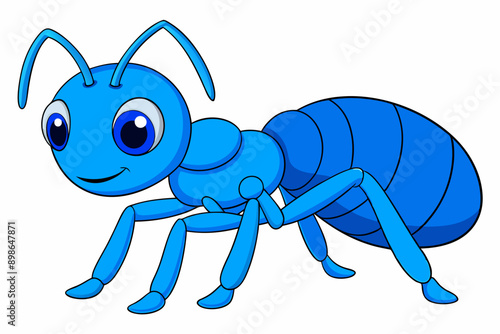 Detailed vector illustration of an ant, ideal for educational materials, nature-themed projects, insect studies, and children's books.