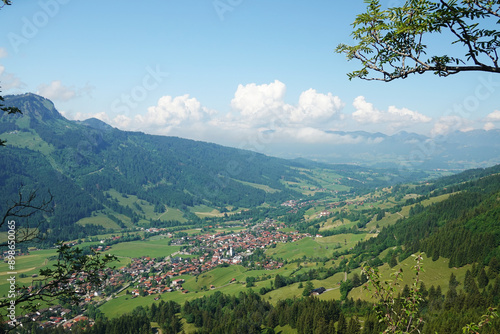 A panorama of Bad Hindelang, Bavaria, Germany photo