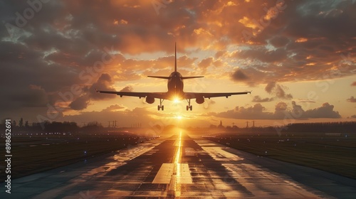 High-Flying Adventure: Plane Taking Off into the Blue Skies