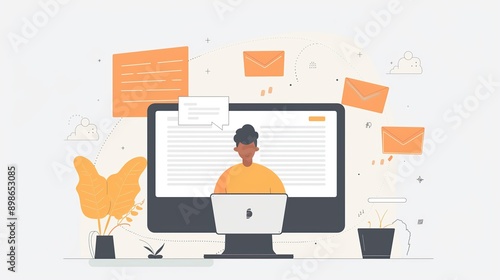 Digital Marketing: Email marketing specialist designing a visually appealing newsletter template. Boost subscriber engagement, drive conversions, and enhance brand communication by email campaigns.