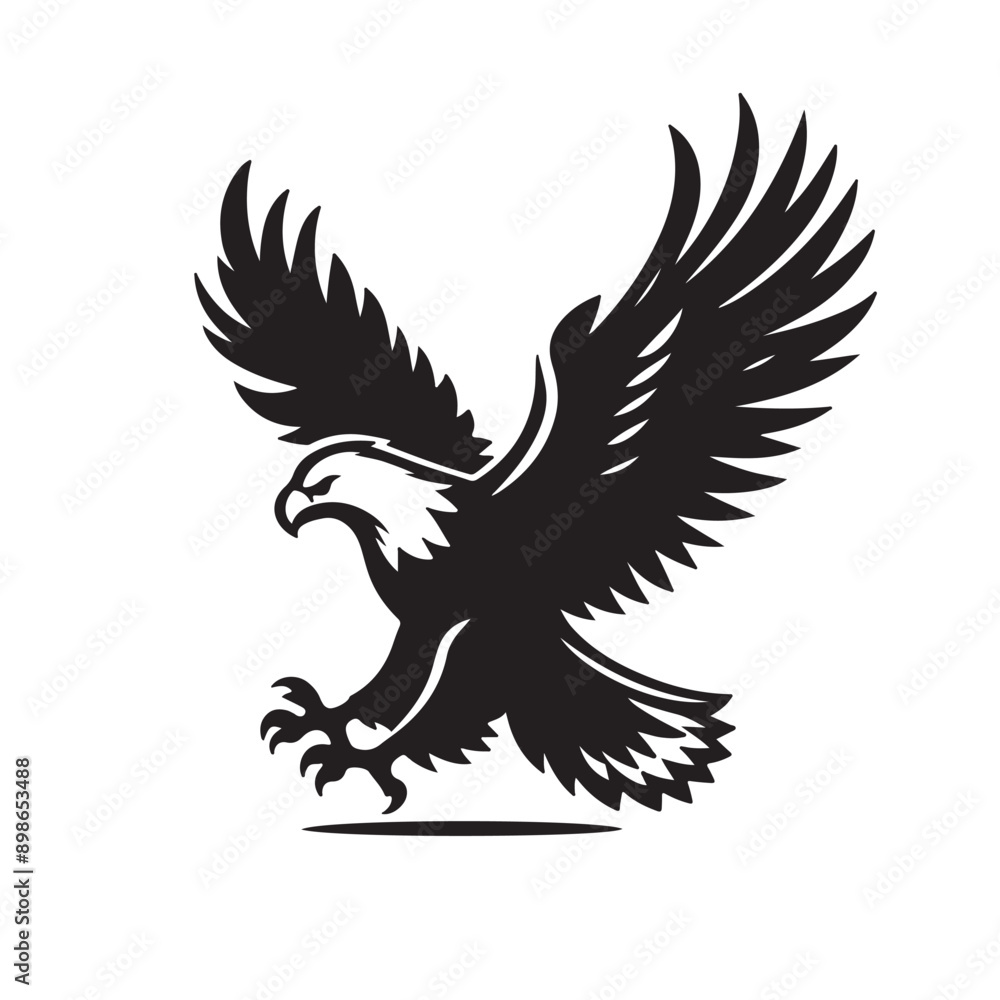 Obraz premium Eagle bird logo silhouette art vector style illustration