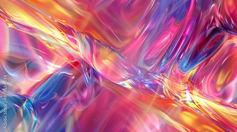 Vibrant pink and yellow wavy pattern on abstract background Vibrant pink and yellow wavy pattern on abstract background