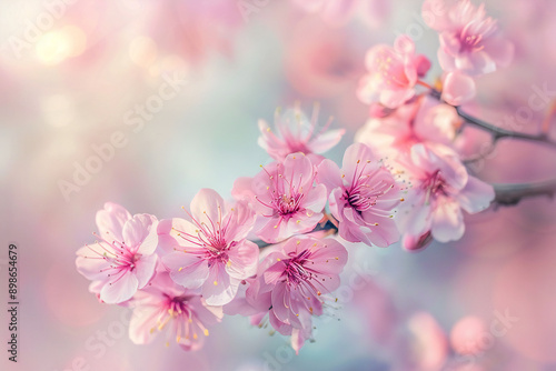 Cherry Blossoms in Full Bloom Capturing the Delicate Beauty of Springtime Nature © kavinda