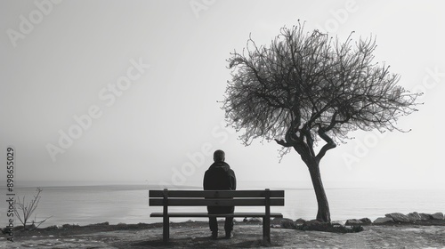 Solitude: A Man Alone in Thought.